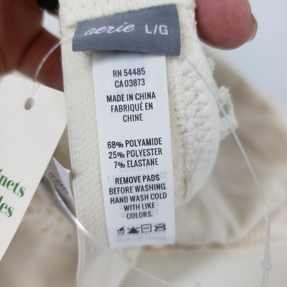 Aerie Lace Padded Bralette Cream Size Large NEW - Picture 5 of 9